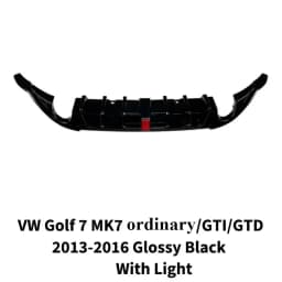 For VW Golf 7 MK7 ordinary/GTI/GTD 2013-2016 Car Rear Bumper Lip Diffuser Chin Tuning Spoiler with Lights Accessories Body Kits