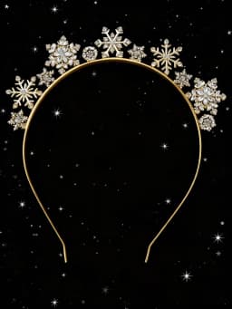 The new snowflake Christmas party headband from 1pc is elegant, fashionable and three-dimensional