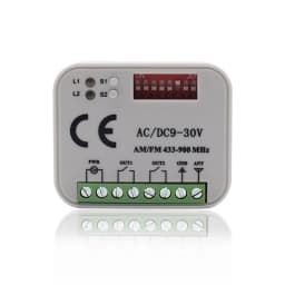 Universal Garage Door Receiver AC 220V 9-30V 2CH Frequency 300-900MHz Controller Switch For 433 868 MHz Remote Control