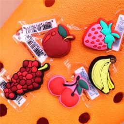 Original Various Fruit Designer Shoe Charms 5pcs/lot Clog Buckle Accessories Luxury Upper Jewelry Decorations Gift Preferred