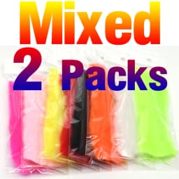MNFT 2Packs Egg Yarn Fiber Baitfish Lure Trout Slamon Glow Bug Fly Tying Material Pink Yellow Green White Black Red Orange Color