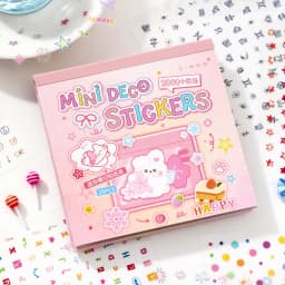 25sheets Kawaii mini cartoon pattern die-cutting sticker book DIY scrapbook diary album cute nail stickers stationery stickers