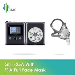 BMC BiPAP Machine T-25A T-25T Y-30T Bi-level BiPAP Snoring Apnea COPD Therapy With Full Face Mask Hose And Humidifier Health
