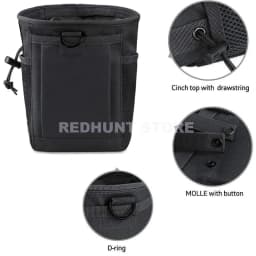 Tactical Molle Drawstring Magazine Dump Pouch Utility Belt Fanny Waist Pack Holster Bag Hunting Ammo Pouch