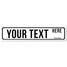 Custom Street Sign, Personalized Metal Sign For Office Workplace Home Yard Road, Custom Your Text Signs for Outdoor 16x4 Inches