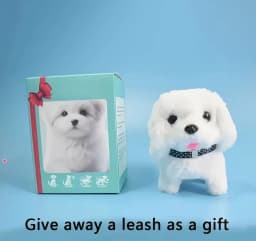 2026 Model Simulation Robot Dog - Featuring Interactive Walking, Barking Sounds, Expressive Eyes and Soft Plush Material, It Can Be a Home Office Companion Controlled by Buttons or a Gift for Appreciation - an Ideal Choice for Adults and Teenagers, a Cute