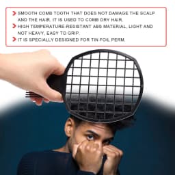 Men Afro Curly Hair Comb Dreadlocks Tin Foil Hot Perm Comb Hairdressing Tool Double Ended Twist Pick Comb Hair Styling Tools