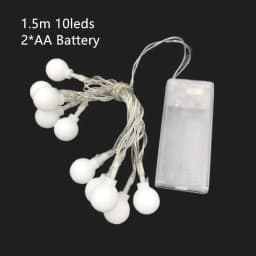 1.5M 10LED Garland Xmas Waterproof LED Ball String Light AA Battery Operated Fairy Lights For Christmas Tree Wedding Party Decor