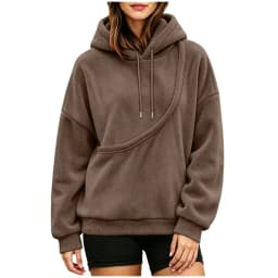 Unisex Fall And Winter Casual Fleece Solid Color Pet Pocket Hooded Sweatshirt Funny Pullover Women Sweatshirt