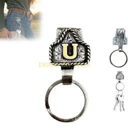 Western Metal Keychain Key Holder For Belt Quick Release Keychain Clip With Personalizing Design For Men Accessories