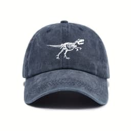 Fashionable and casual dinosaur skeleton printed baseball cap is a must-have for both men and women when going out on the street