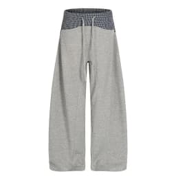 Unique Street Low Waist Patchwork Design Casual Pants Women Autumn Winter New Sle Slim Straight Leg Floor-Length Pants American
