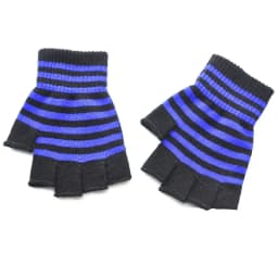1Pair Unisex Black Stripes Half Finger Fingerless Gloves for Women Wool Knit Wrist Cotton Gloves Winter Warm Men Workout Gloves