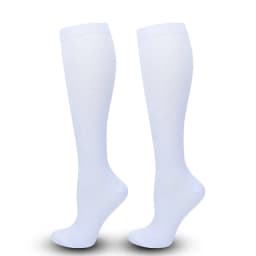 1 Pair Women's & Men's Compression Socks 15-20 MMHg Knee High Stocking for Cycling Soccer Running Athletic Calf Socks