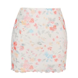 Women's Skirt Floral Print Mesh Double Layer High-waisted Mini Skirts 2025 New Summer Streetwear Club Boydcon Vintage Y2K Skirt