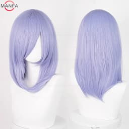 40cm Medium Basic Anime Cosplay Wig Bang Blond Black White Red Pink Green Brown Gold Blue Heat Resistant Synthetic Hair Wigs