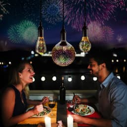 Room 3D Colorful Desk Decor Retro Effect LED Bulb E27 Vintage LED Light Bulb Wedding Nightlamp ST64 A60 G80 G95 G125