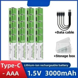 2026 NEW Lithium-Ion Battery Type-C Rechargeable High-Capacity AA&AAA Battery For Remote Control, Mouse, Electric Toys