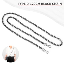CRAZYSMITH Bag Chain Metal Strap for MLB Bucket Bag Handbag Replacement Long Beaded Chain Shoulder Crossbody Bag Accessory