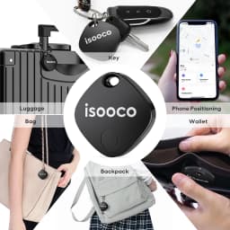 1/2/3/4pcs Isooco Mini Car Locator Anti-lost Wallet Keychain Smart Tag Bluetooth Tracker Key Item Finder Use Find My (IOS Only)