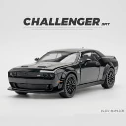 1/32 Alloy Model Dodge Challenger Car Diecasts Metal Sports Alloy Car Model Simulation Sound Light Collection Boys Toy Gift