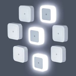 1-8pcs Night Light,Night Lights Plug into Wall,Nightlight Night Light for Adults,Plug in Night Lights,Bathroom Bedroom Soft Whit