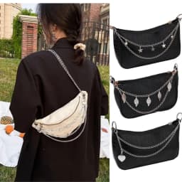 Multi-layer Metal Bag Chain DIY Handles Heart Star Pendant Shoulder Bag Chain DIY Jewelry Accessory With Lobster Buckle Pendant
