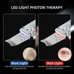 6 in 1 EMS Ultrasonic Skin Scrubber ION LED Photon Skin Lifting Massager Face Spatula Blackhead Remover Facial Deep Cleansing