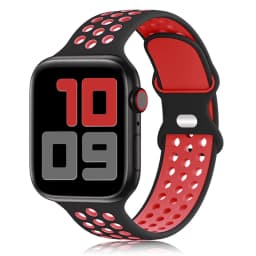 Sport Strap for Apple Watch Band 44mm 40mm 42-38-41mm 45 mm Air-hole Silicone Bracelet iWatch Series 9/8/7 6 SE 5 Ultra 2 49mm