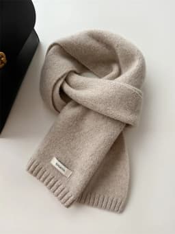 Selected Australian Pure Cotton Wool 100% Cashmere Scarf New Solid Color Versatile Men's Women's Autumn and Winter Warm Knitted