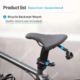 Camsteer Bicycle Backseat Mount 3rd Person View GoPro 13 12 Camera Brackets for Insta360 X6 X5 AcePro DJI Osmo360 Action 6 5Pro