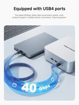 MINISFORUM AI X1 Mini PC R7 255 / Al 9 HX 370/470 Dual Channel DDR5 5600MHz WiFi7 BT5.4 Oculink Dual USB4 Computer Dual Speakers