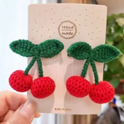 Popular 2Pcs Red Cherry Hair Clip For Baby Girls Cute Hairpin Barrette Side Clip Child Headwear Hair Accessories No backing card