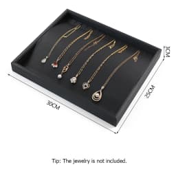 PU Leather Jewelry Display Tray for Drawer Counter Top Pendant Earrings Necklace Ring Organizer Bracelet Holder Storage Showcase