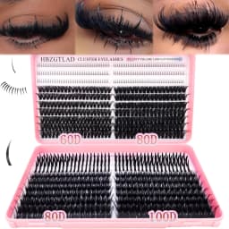 Large Capacity Eyelash Book 5D Fluffy 60D-300D Eyelash Bundle Mange Eyelash Nail Effect Fairy Anime Eyelashes Multiple Mixed Sty