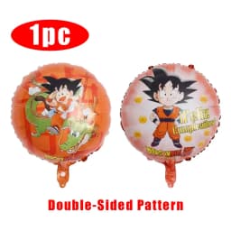 Dragon Ball Z Birthday Party Decoration Anime Tableware Invitation Cards Banner Backdrop Poster Cake Topper Number Balloon Set