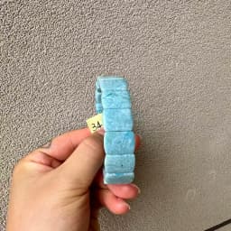 2026 AAA Grade Natural Larimar/Copper Pectolite Bead 10x14mm Bracelet Dominicana Genuine Larimar Gemstone Bangle Woman Wholesale