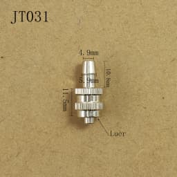 2PCS/Bag Tracheal Joint Glue Machine Tracheal Metal Adapter Pin Tube Connector Tracheal Extension Luer Adapter