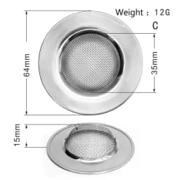 Kitchen Sink Filter Stainless Steel Mesh Sink Strainer Filter Sewer Mesh Strainers Bathroom Sink Strainer Drain Hole Filter Trap