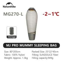 Naturehike Camping Sleeping Bag MJ PRO Ultralight Waterproof Mummy 4 Season Backpacking Sleeping Bags Outdoor Traveling Hiking