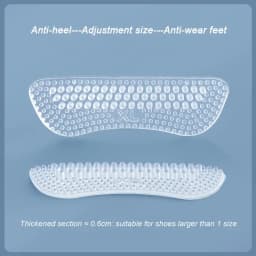 1Pair Silicone Inserts Soft Massage Silica Gel Fabric Shoe Pads Liner Grips Back Heel Inserts Insoles