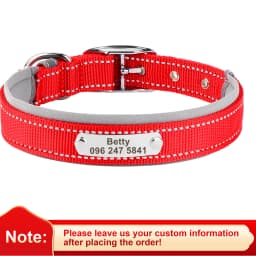 Personalized Dog Collar Reflective Dogs ID Collars Free Engrave Name Collars Adjustable for Small Medium Large Dogs Pet Pitbulls