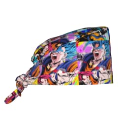 Custom DBZ Goku Japan Comic Cleaning Working Cap Cool Men Women Saiyan Scrub Cap Surgicals Hat Nurse Scrubs Hat For Dentist