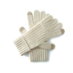 Winter High-Quality 100% Real Cashmere Touch Screen Gloves Women Soft Warm Stretch Knit Mittens Full Finger Guantes Female