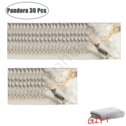 10-50Pcs PVC Marble Wall Stickers Self-Adhesive Thickened Tile Sticker Bathroom Waterproof Floor Sticker Kitchen Home Decoration