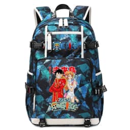 Anime Luffy Print Casual School Backpack Large Capacity Student Bookbag for Boys and Girls Travel Sport