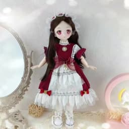30cm Kawaii BJD Doll Girl 6 Points Joint Movable Doll with Fashion Clothes Soft Hair Dress Up Girl Toys Birthday Gift Doll New