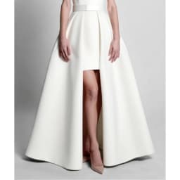 Modern Black Satin Detachable Wedding Train Purple Removable Bridal Overskirt Pink Formal Party Skirt Customized