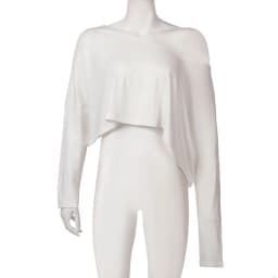 Women's Vintage 2000s White Long Sleeve Off-Shoulder Crop Top Streetwear Casual Harajuku Style Loose T-Shirt for Autumn