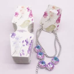 50 Pcs Jewelry Cards, Folded with Adhesive, Self-Adhesive Hanging Card, Jewelry Display Card
